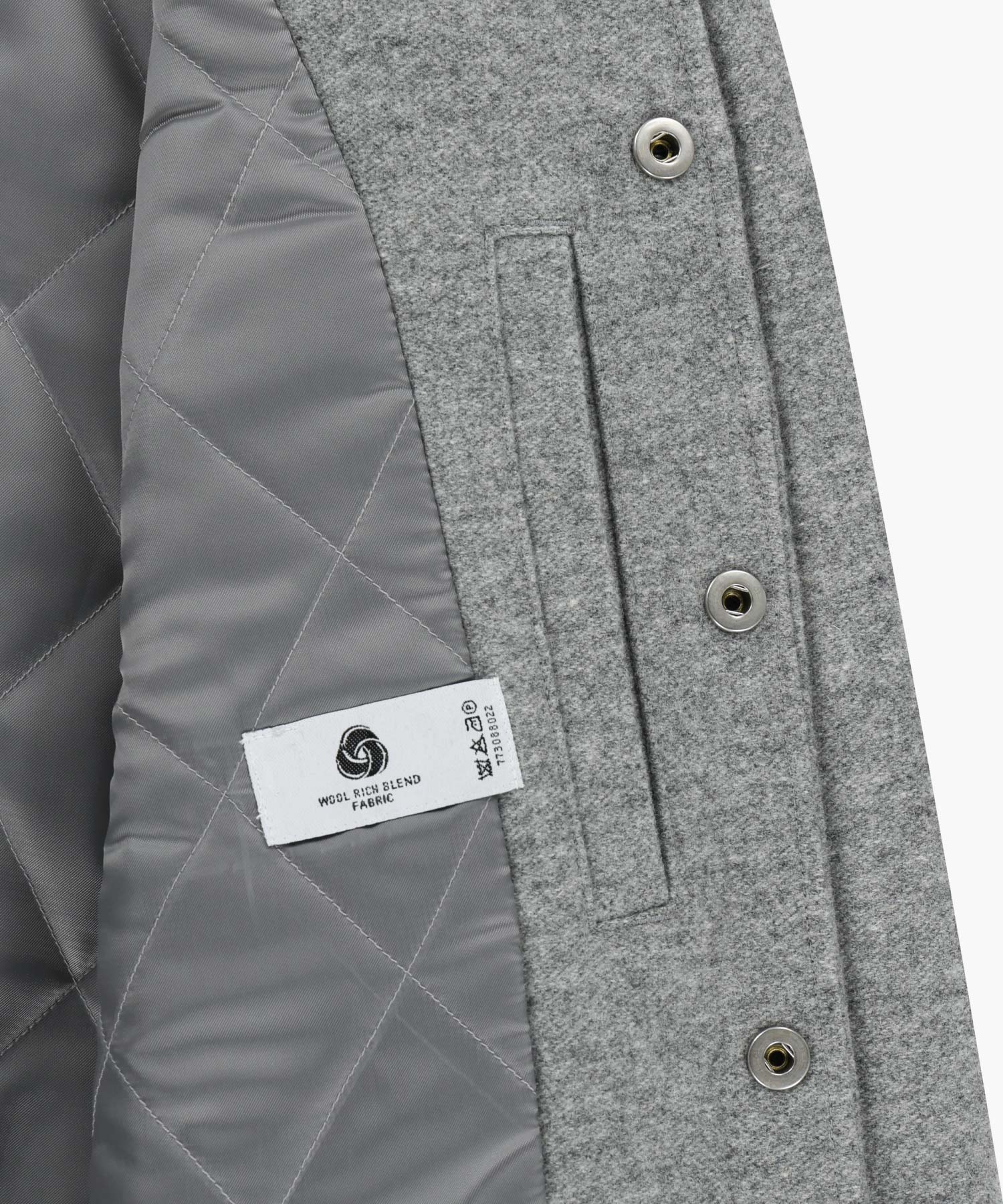 Marithe & Francois Girbaud - Wool Varsity Jacket (Heather Gray) product image 11 | TRAB K-Fashion Australia