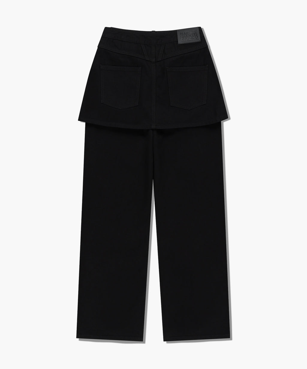 Marithe & Francois Girbaud - Skirt Layered Denim Pants (Black) product image 11 | TRAB K-Fashion Australia