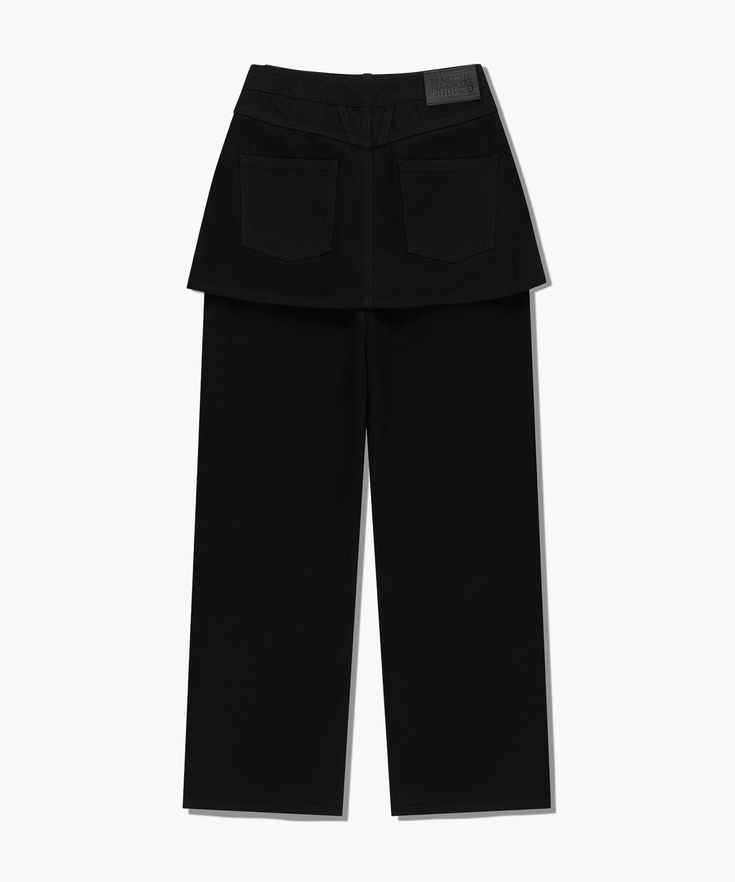 Marithe & Francois Girbaud - Skirt Layered Denim Pants (Black) product image 11 | TRAB K-Fashion Australia