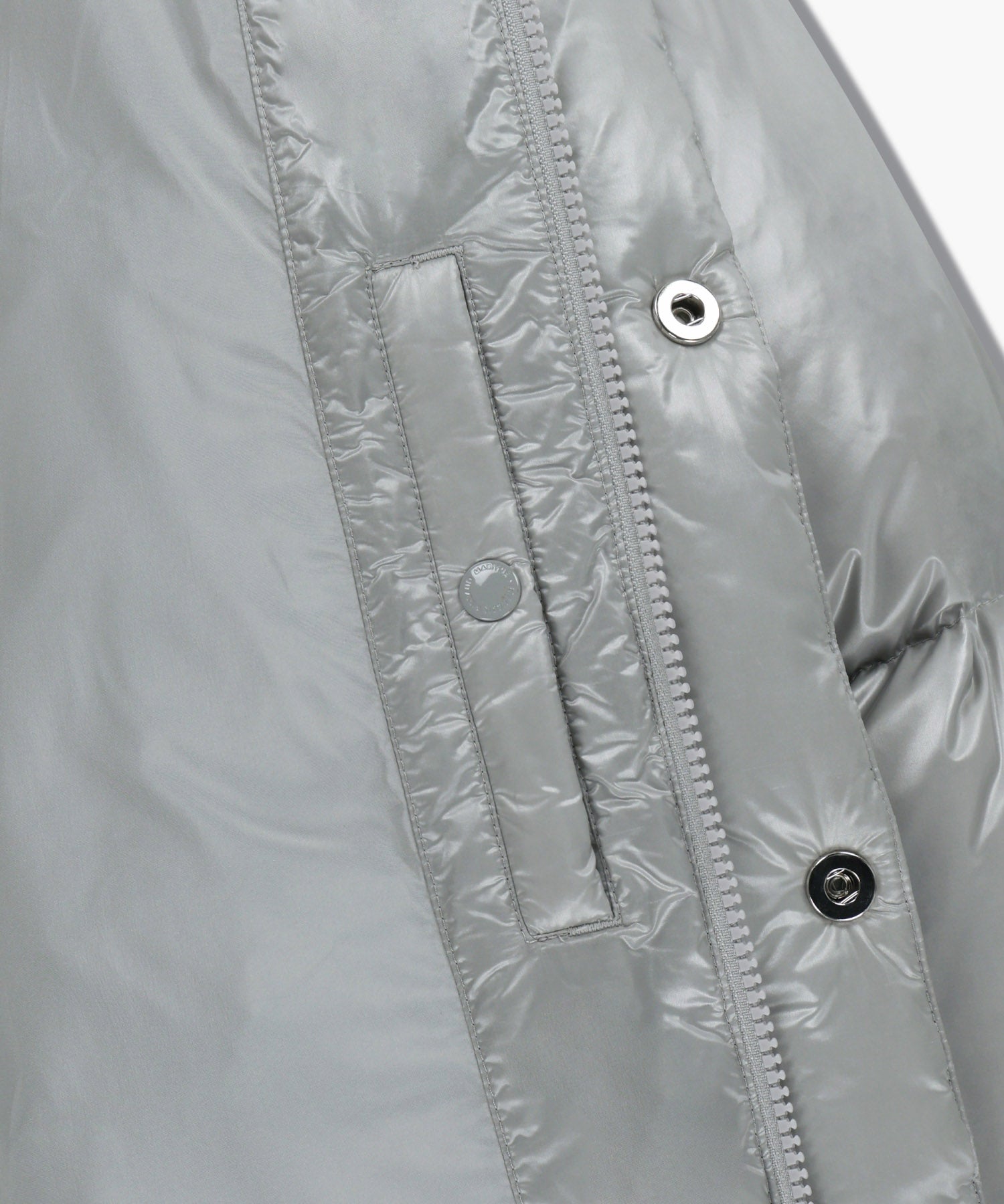 Marithe & Francois Girbaud - Glossy Down Jacket (Light Gray) product image 11 | TRAB K-Fashion Australia