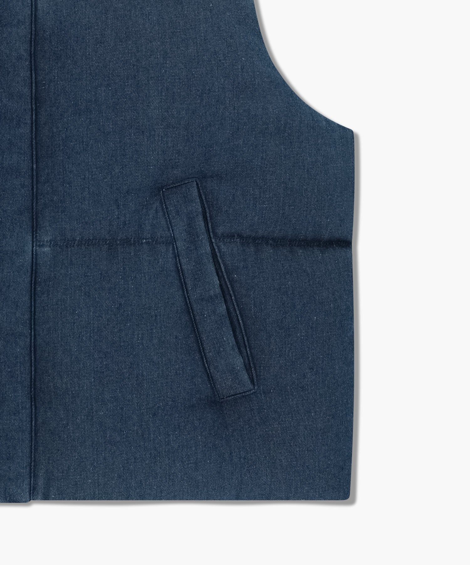 Marithe & Francois Girbaud - Classic Logo Denim Down Vest (Dark Blue) product image 11 | TRAB K-Fashion Australia