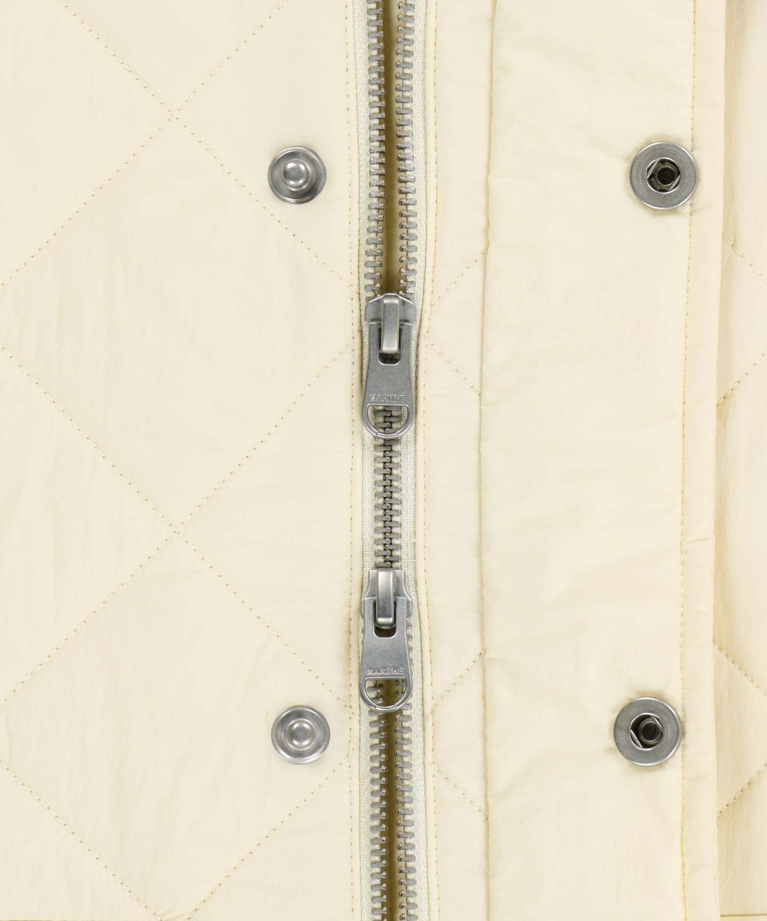 Marithe & Francois Girbaud - Corduroy Collar Quilted Jacket (Ivory) product image 11 | TRAB K-Fashion Australia