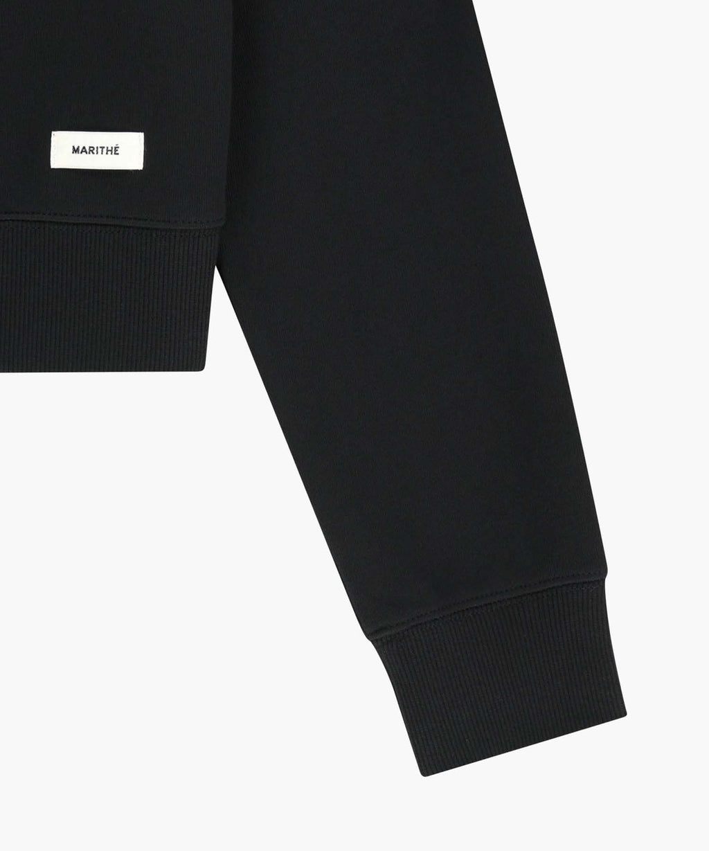 Marithe & Francois Girbaud - Basic Crop Sweatshirt (Black) product image 10 | TRAB K-Fashion Australia