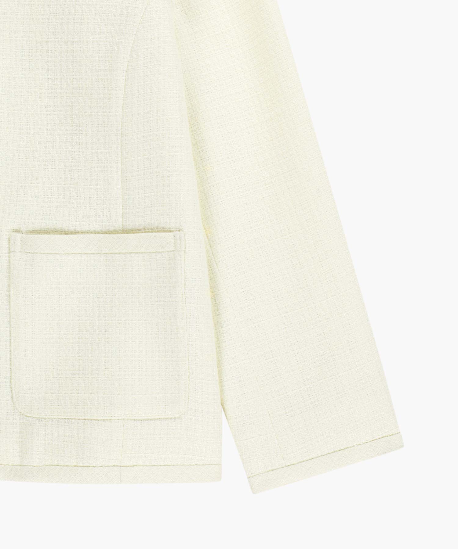 Marithe & Francois Girbaud - Tweed Round Neck Jacket (Ivory) product image 11 | TRAB K-Fashion Australia