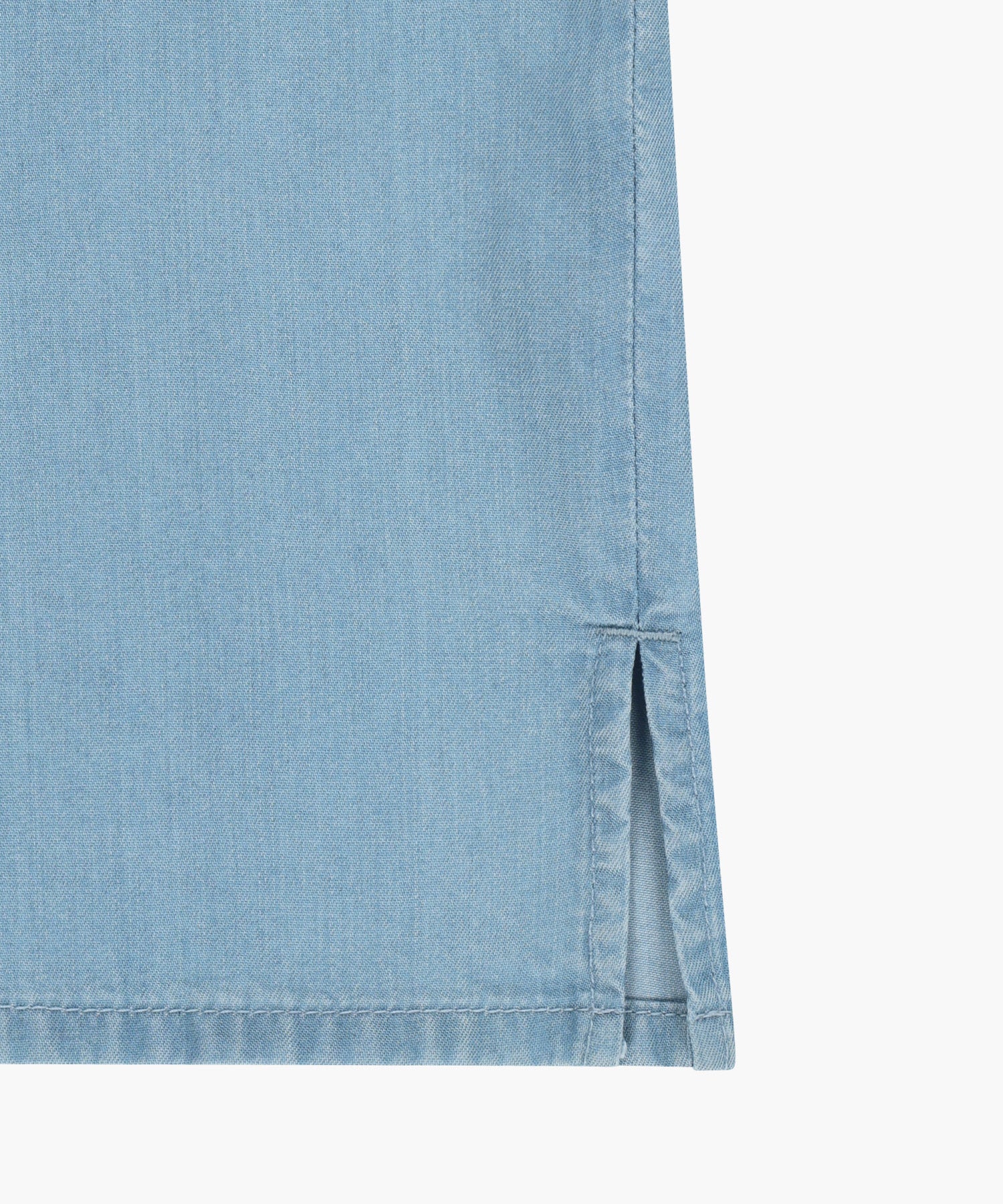 Marithe & Francois Girbaud - Sailor Collar Short Sleeve Chambray Shirt (Light Blue) product image 11 | TRAB K-Fashion Australia
