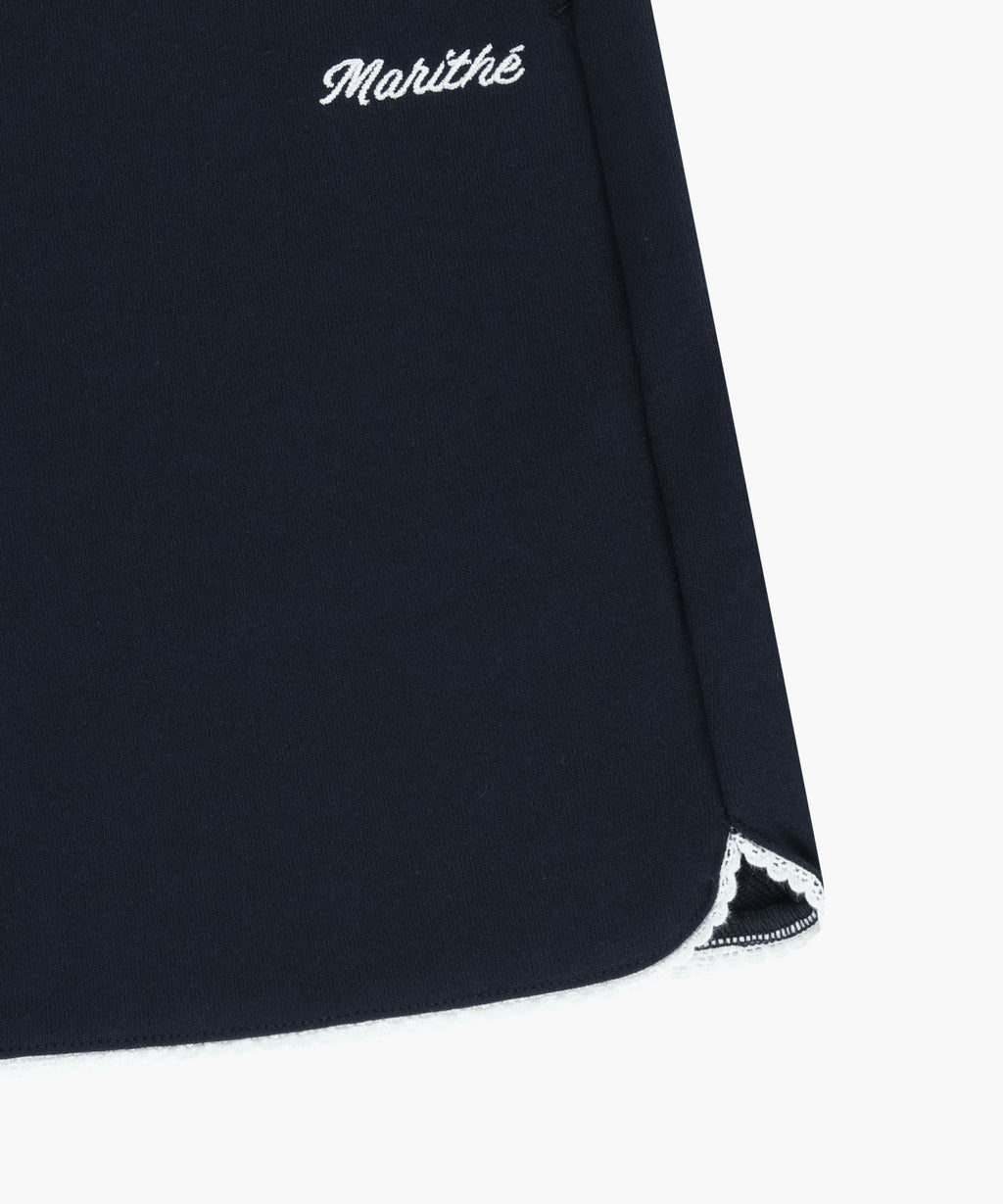 Marithe & Francois Girbaud - Lace Detail Sweat Shorts (Navy) product image 11 | TRAB K-Fashion Australia