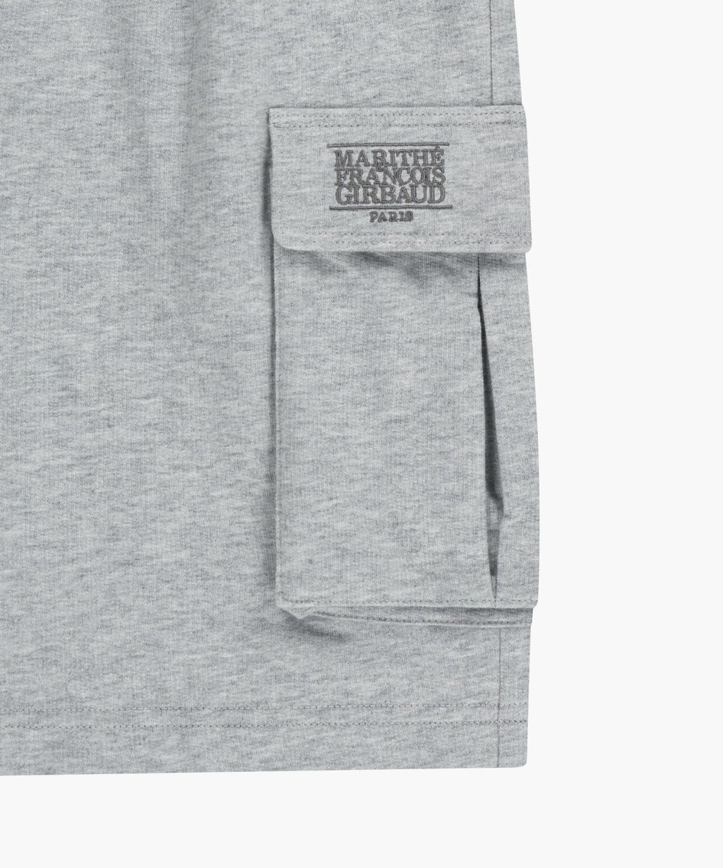 Marithe & Francois Girbaud - Classic Logo Cargo Sweat Shorts (Heather Gray) product image 11 | TRAB K-Fashion Australia