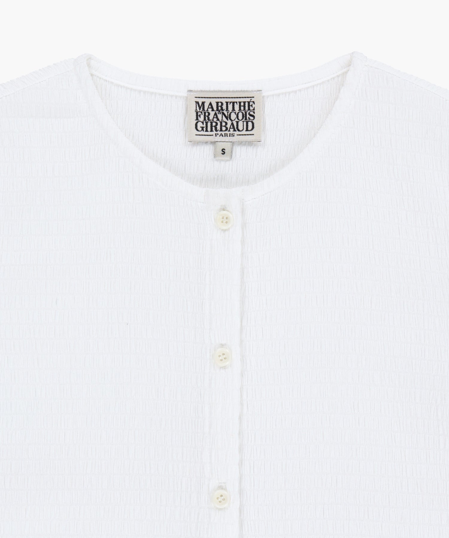 Marithe & Francois Girbaud - Crinkle Sleeveless + Cardigan Set (White) product image 11 | TRAB K-Fashion Australia