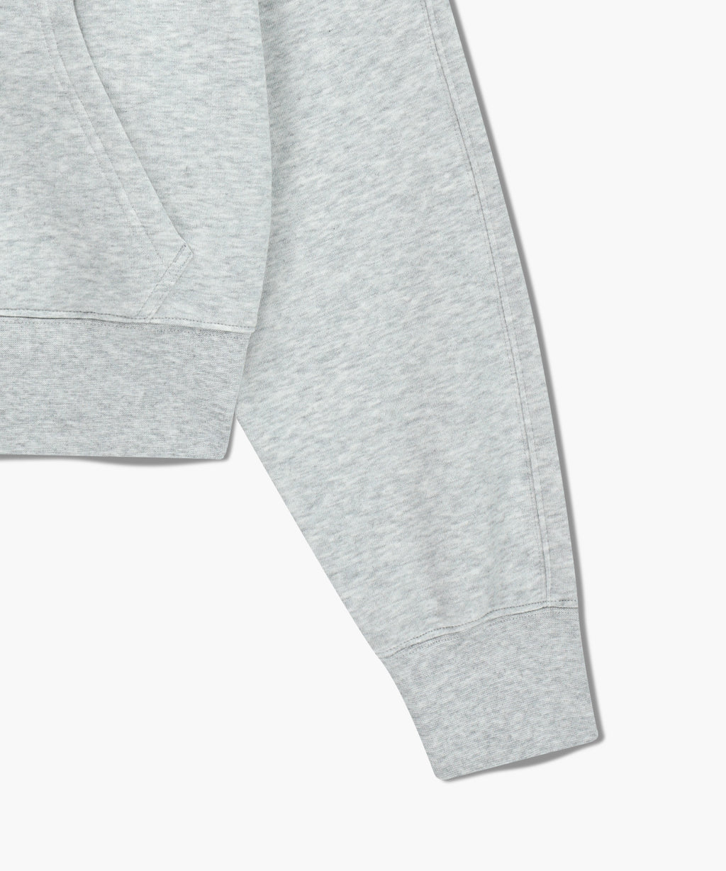 Marithe & Francois Girbaud - Small Classic Logo Crop Hoodie (Light Heather Gray) product image 13 | TRAB K-Fashion Australia