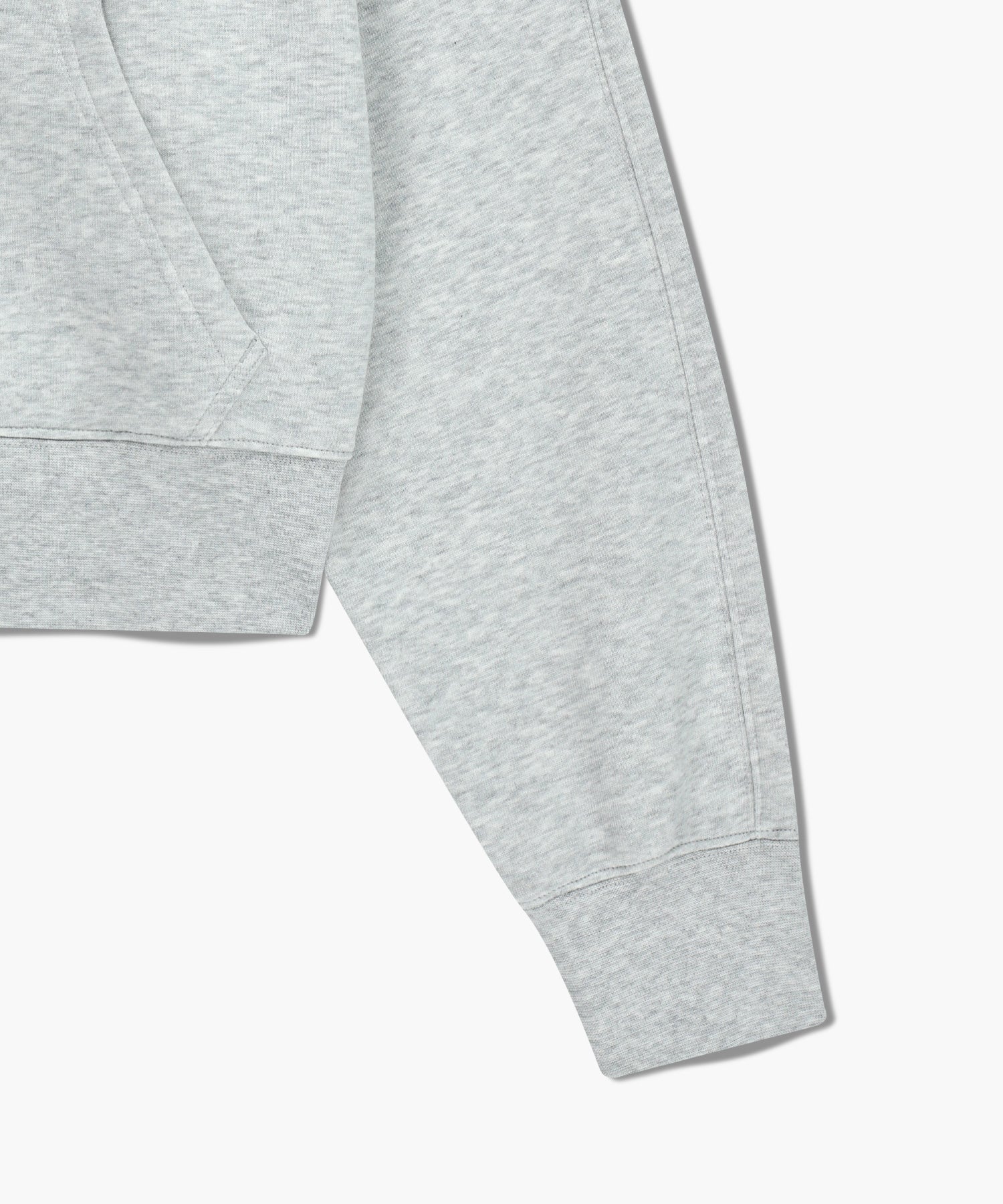 Marithe & Francois Girbaud - Small Classic Logo Crop Hoodie (Light Heather Gray) product image 13 | TRAB K-Fashion Australia