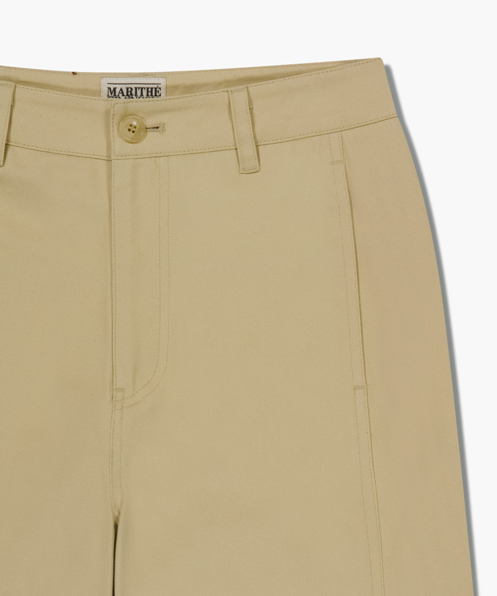 Marithe & Francois Girbaud - Cotton Curved Line Pants (Beige) product image 10 | TRAB K-Fashion Australia