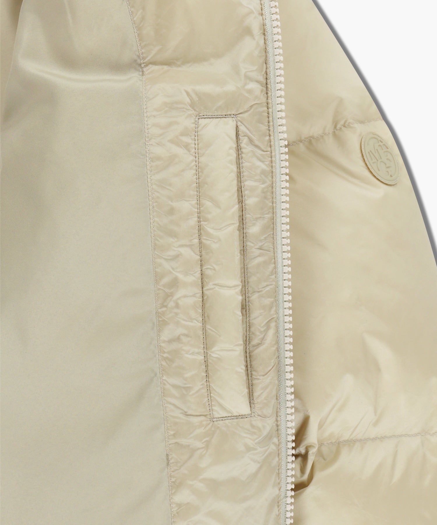 Marithe & Francois Girbaud - Collar Crop Down Jacket (Light Beige) product image 14 | TRAB K-Fashion Australia