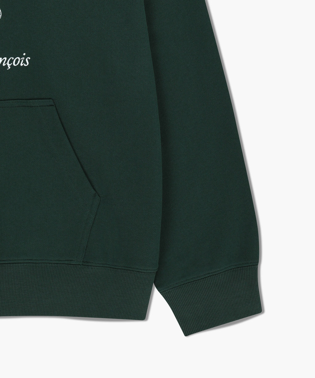 Marithe & Francois Girbaud - Crest Crack Logo Oversized Hoodie (Dark Green) product image 11 | TRAB K-Fashion Australia