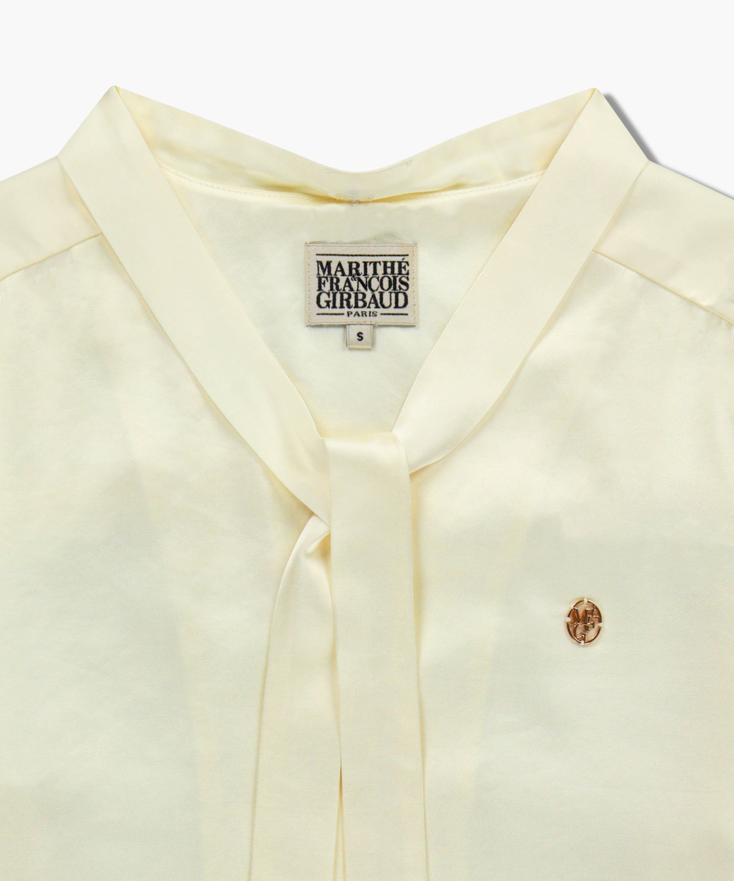 Marithe & Francois Girbaud - V-neck Tie Blouse (Ivory) product image 11 | TRAB K-Fashion Australia