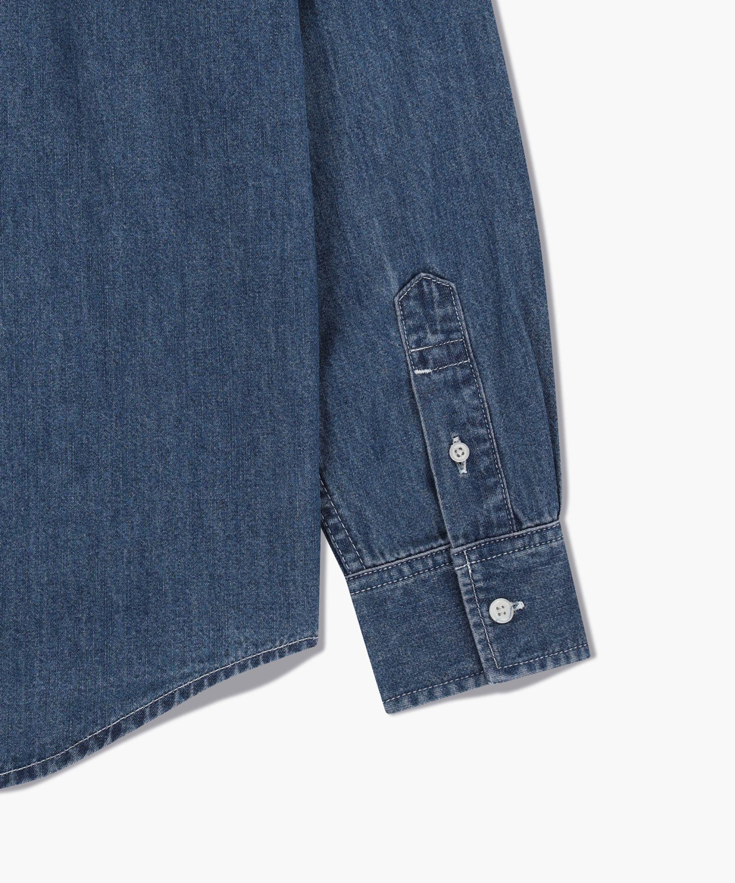Marithe & Francois Girbaud - Logo Denim Shirt (Blue) product image 11 | TRAB K-Fashion Australia