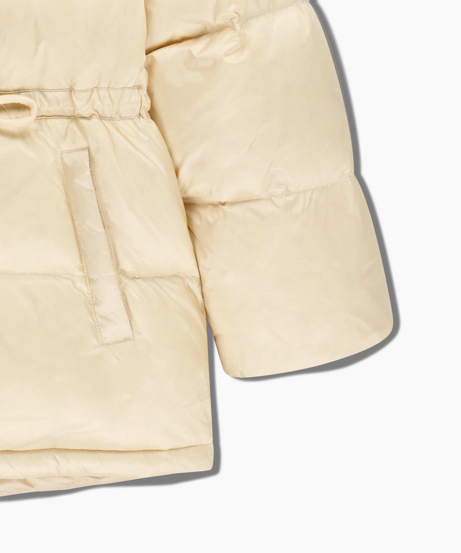 Marithe & Francois Girbaud - Waist String Mid Down Jacket (Light Beige) product image 11 | TRAB K-Fashion Australia