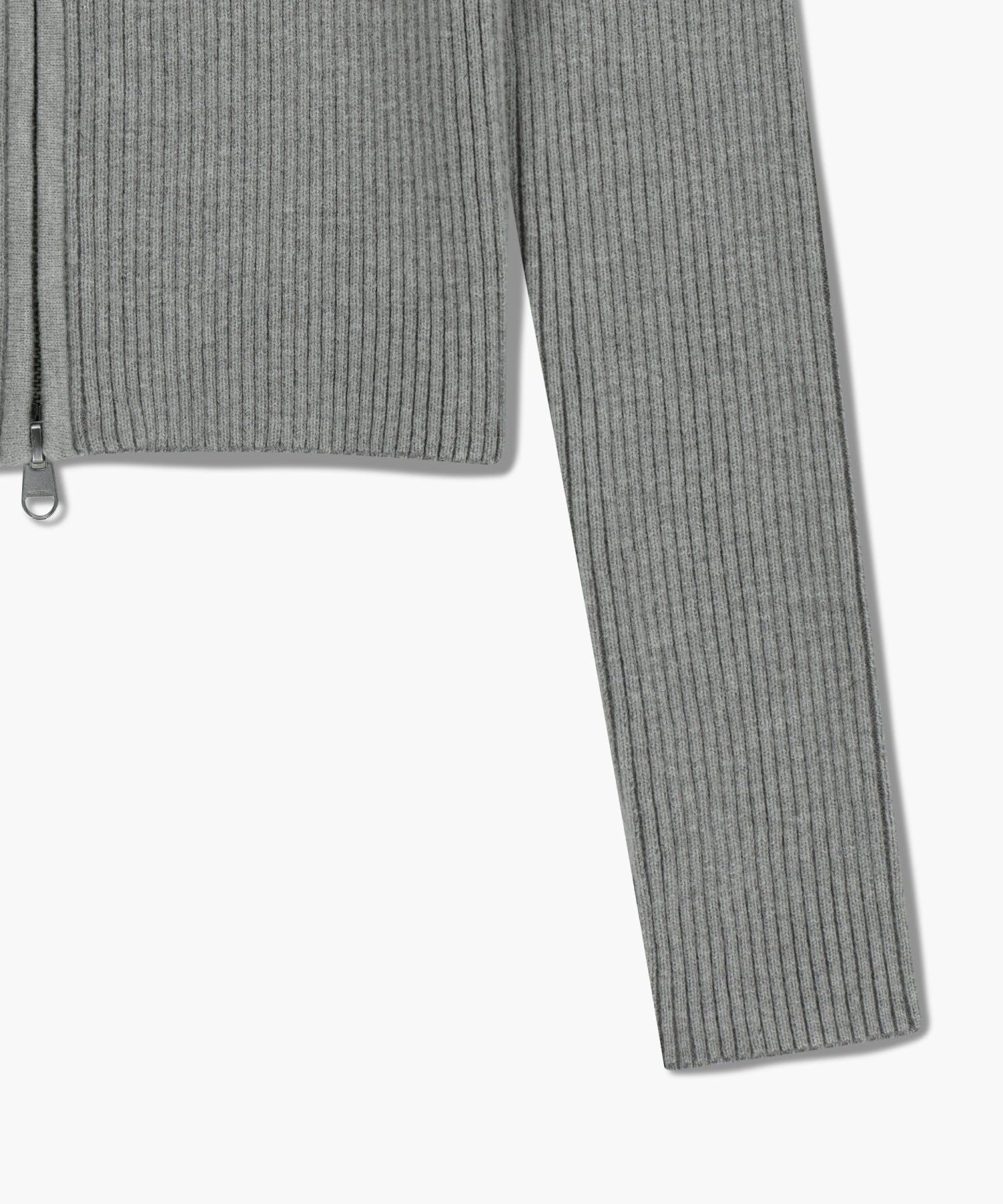 Marithe & Francois Girbaud - Two Way High Neck Zipup Cardigan (Heather Gray) product image 11 | TRAB K-Fashion Australia