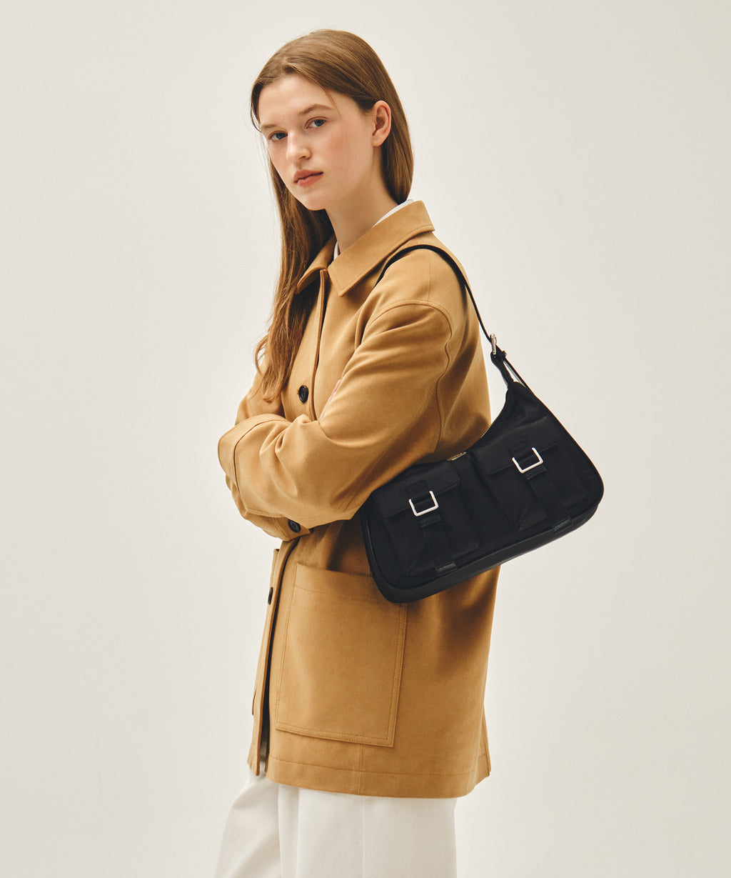 Marithe & Francois Girbaud - Regular Logo 2way Hobo Bag (Black) product image 11 | TRAB K-Fashion Australia