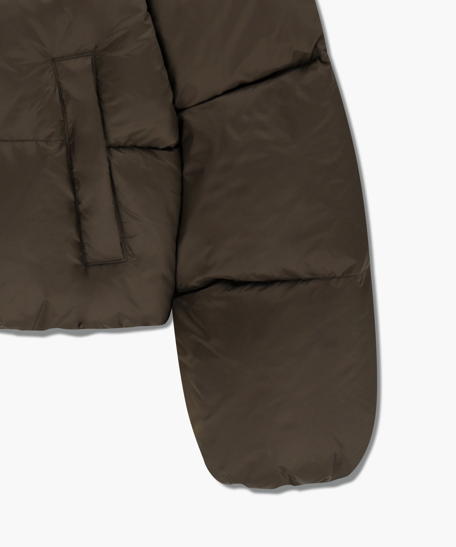 Marithe & Francois Girbaud - Regular Logo Hooded Crop Down Jacket (Brown) product image 11 | TRAB K-Fashion Australia