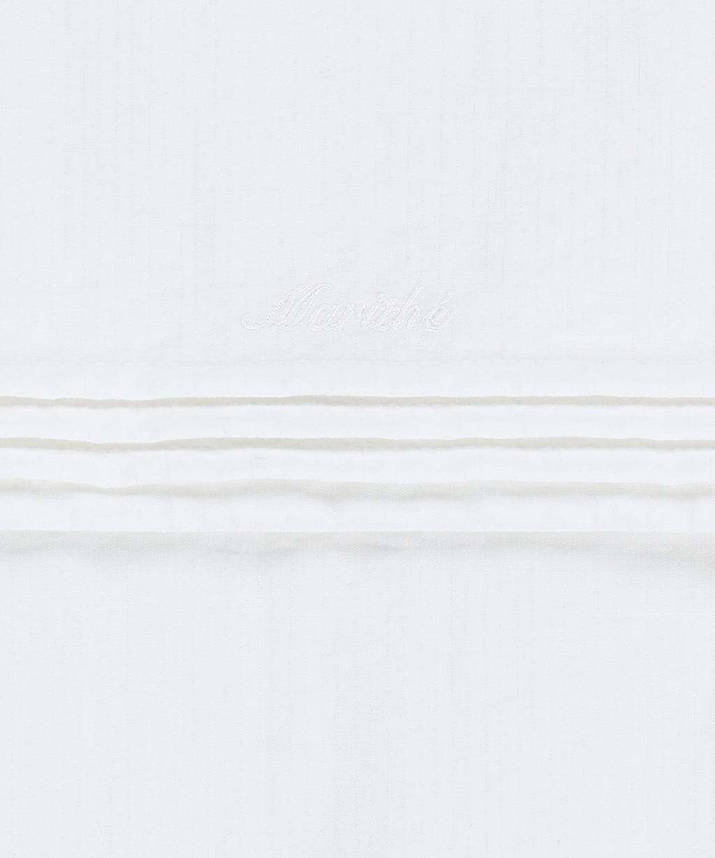 Marithe & Francois Girbaud - Pin Tuck Sailor Half Sleeve Shirt (White) product image 11 | TRAB K-Fashion Australia