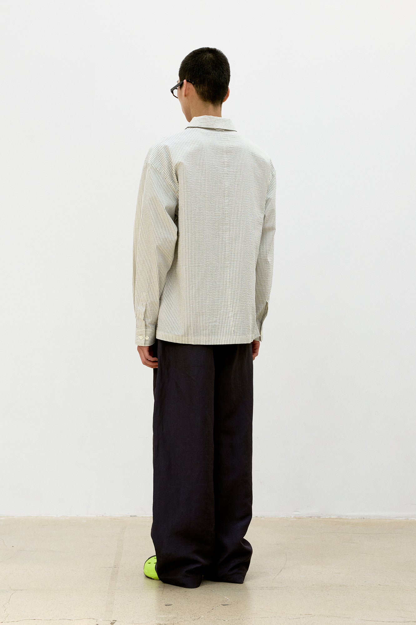 Coor - Stripe Cotton Lounge Shirt (Ivory) product image 4 | TRAB K-Fashion Australia