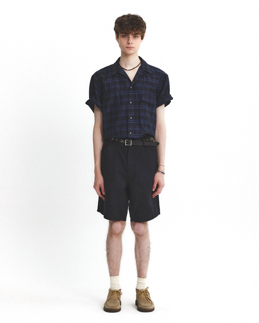 Eastlogue - Belted Shorts (Black Linen) product image 1 | TRAB K-Fashion Australia