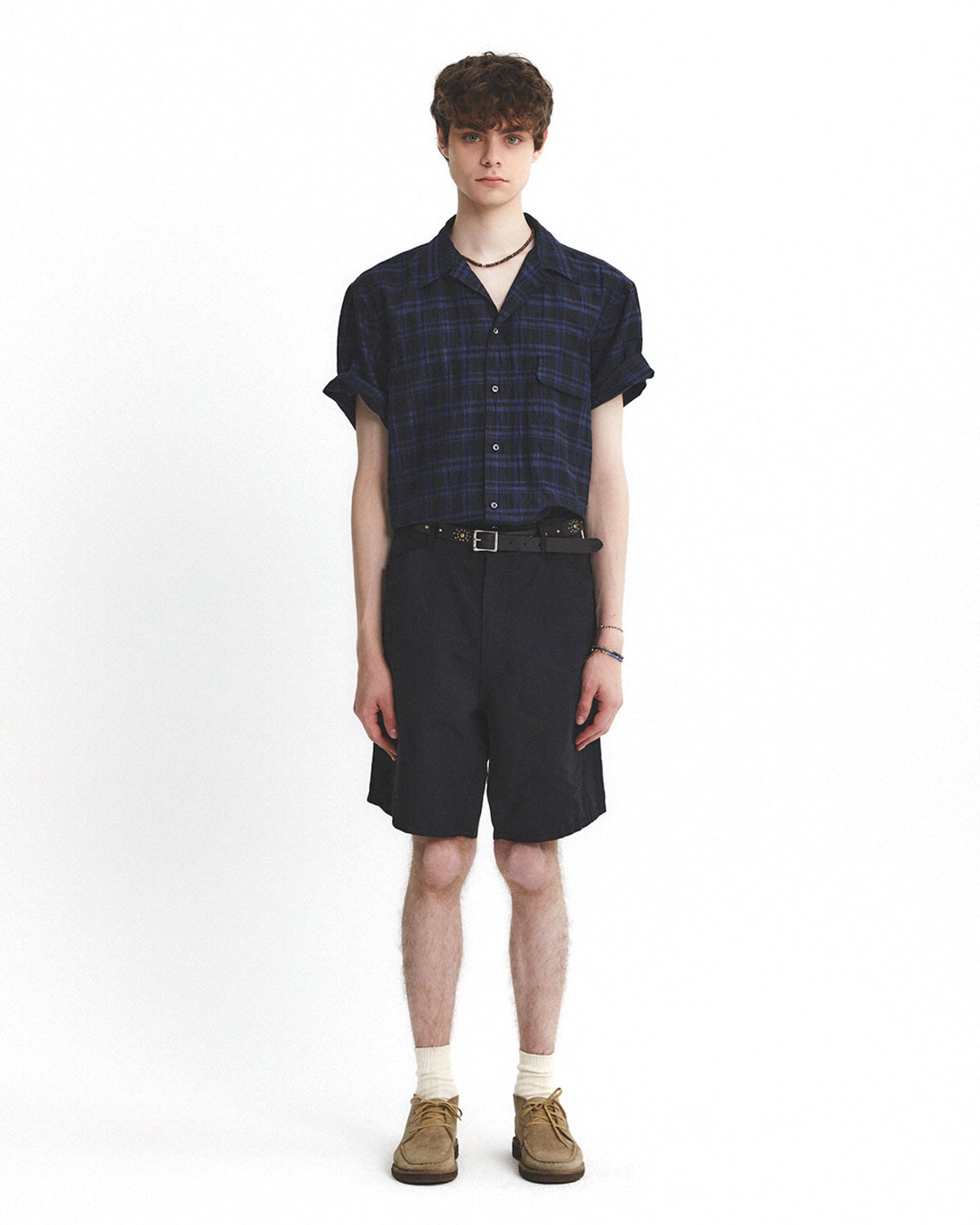 Eastlogue - Belted Shorts (Black Linen) product image 1 | TRAB K-Fashion Australia