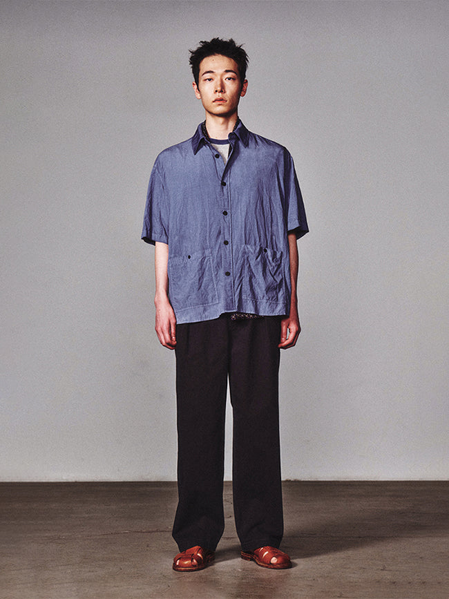 Art if acts - Garment Dyed Two Pocket Half Shirt (French Blue) product image 2 | TRAB K-Fashion Australia