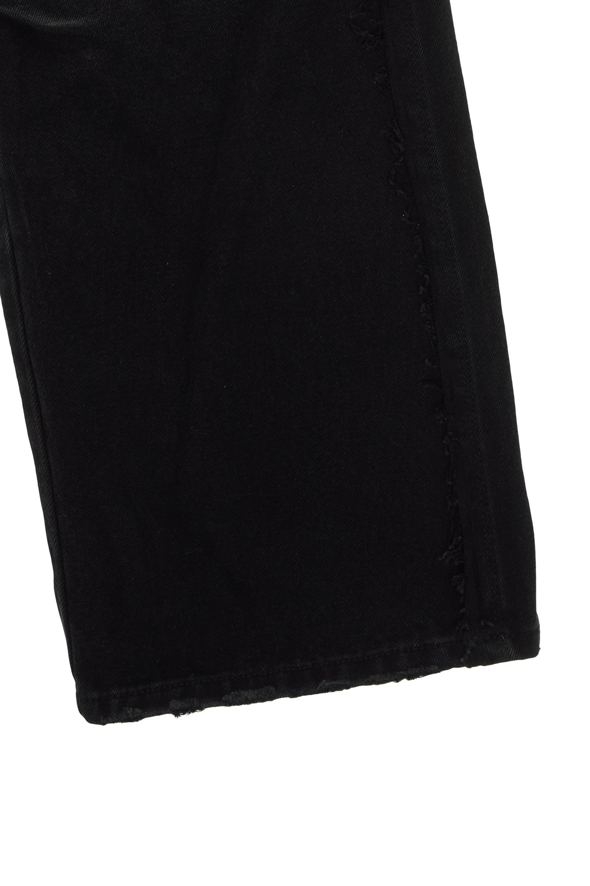 Matin Kim - Big Damage Brush Denim Pants (Black) product image 4 | TRAB K-Fashion Australia