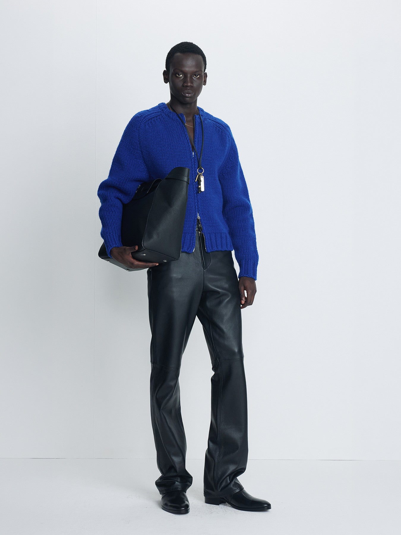 Tonywack - Shetland Wool Knitted Zip Blouson (Royal Blue) product image 3 | TRAB K-Fashion Australia