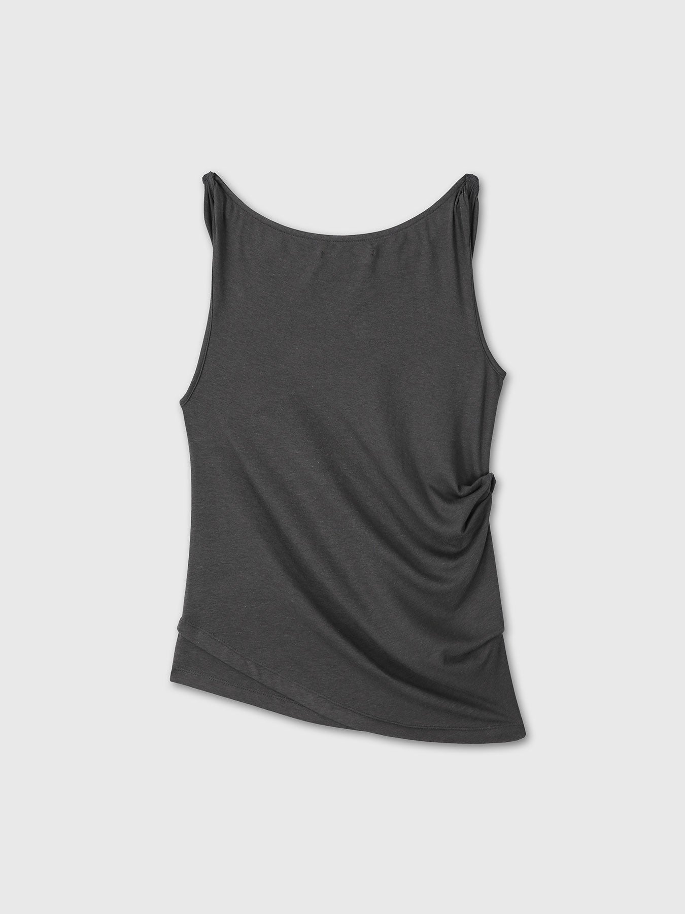 Tonywack - Soft Draped Twist Sleeveless Top (Charcoal) product image 11 | TRAB K-Fashion Australia