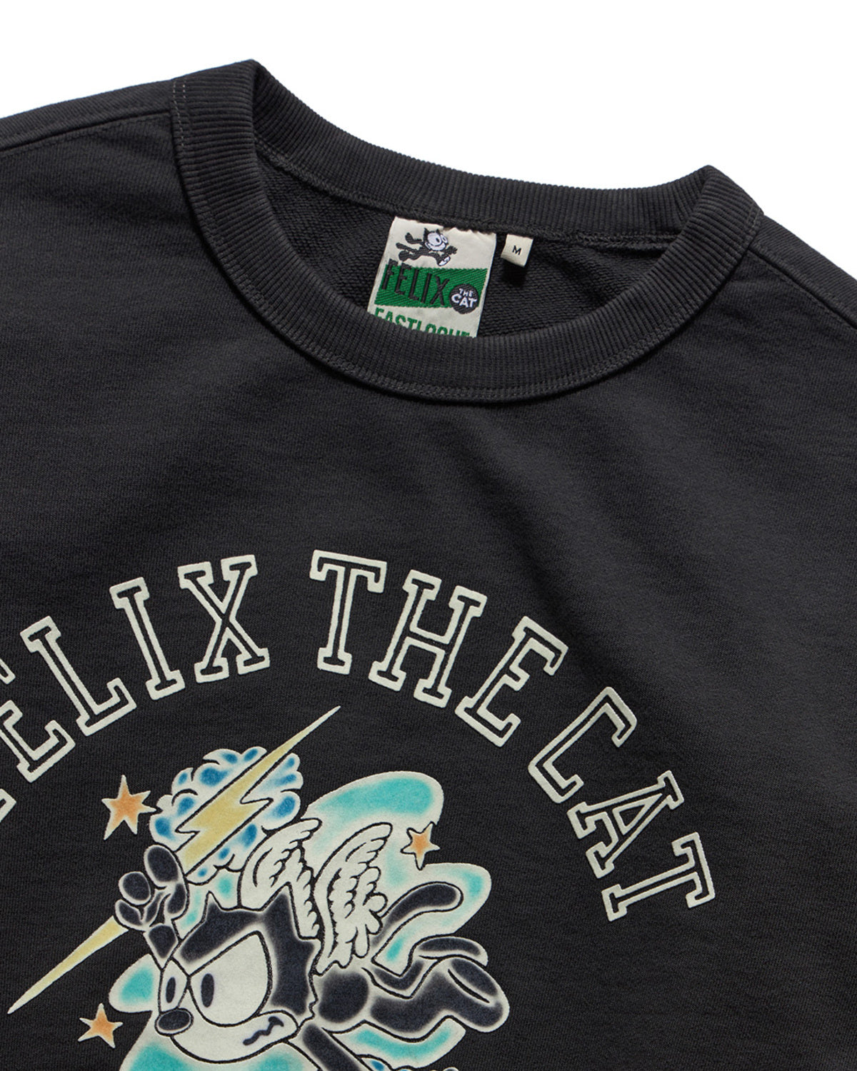 Eastlogue - Flying Lightning Felix Flocking Sweat Shirt (Black) product image 3 | TRAB K-Fashion Australia