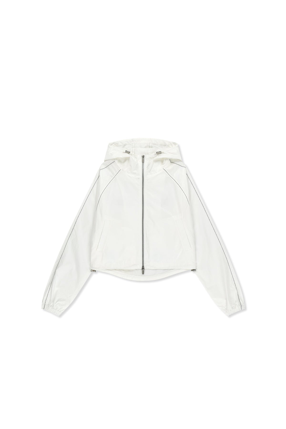 Matin Kim - Matin Crop Hoody Coating Jumper (White) product image 2 | TRAB K-Fashion Australia