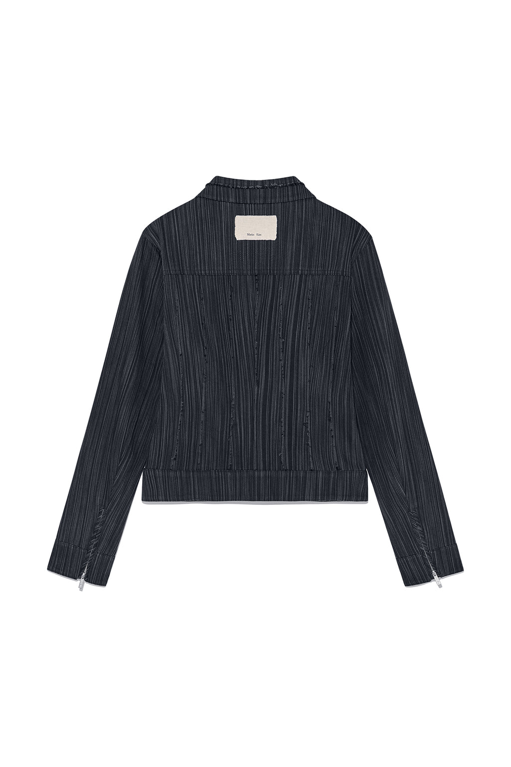 Matin Kim - Cut Out Slim Zip Up Jumper (Charcoal) product image 2 | TRAB K-Fashion Australia