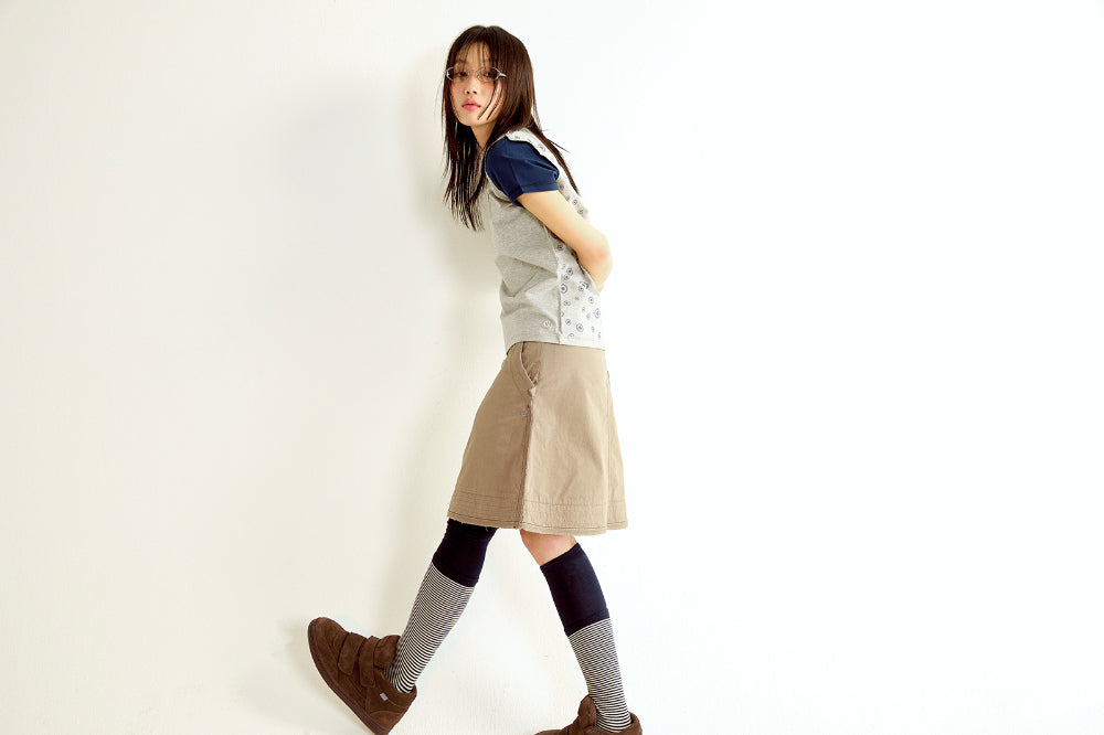 Coyseio - Dudu Reverse T-Shirt (Melange Grey) product image 3 | TRAB K-Fashion Australia