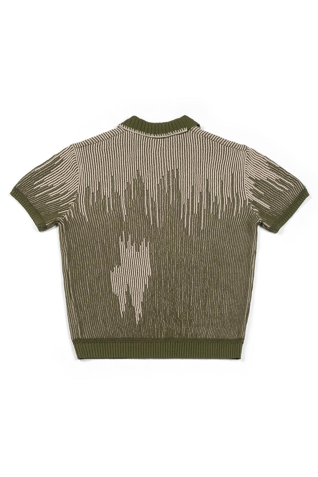 Ioedle - Artificial Meteor Shower Collared Short Sleeve Knit (Khaki) product image 3 | TRAB K-Fashion Australia