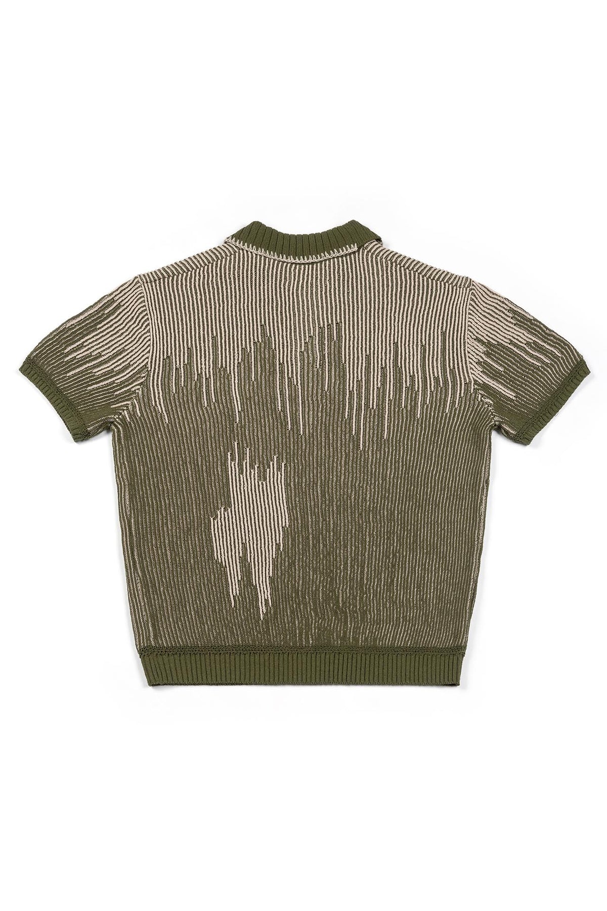 Ioedle - Artificial Meteor Shower Collared Short Sleeve Knit (Khaki) product image 3 | TRAB K-Fashion Australia
