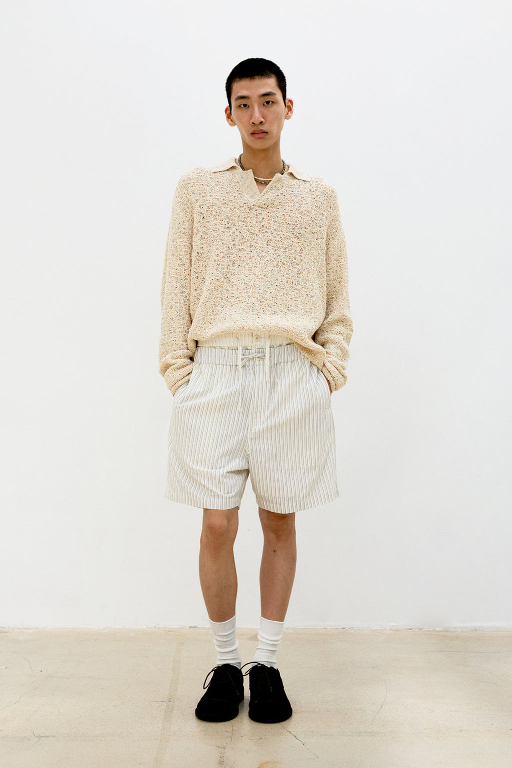 Coor - Crochet Collar Knit (Natural) product image 2 | TRAB K-Fashion Australia