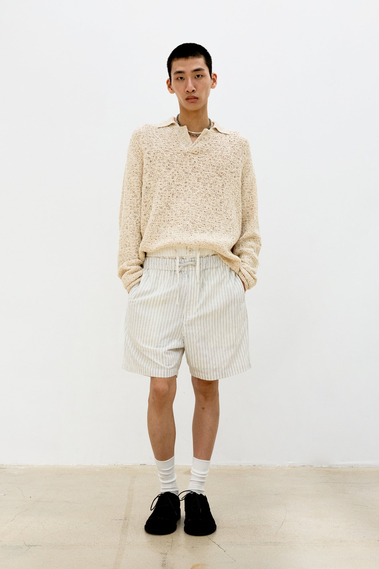 Coor - Crochet Collar Knit (Natural) product image 2 | TRAB K-Fashion Australia
