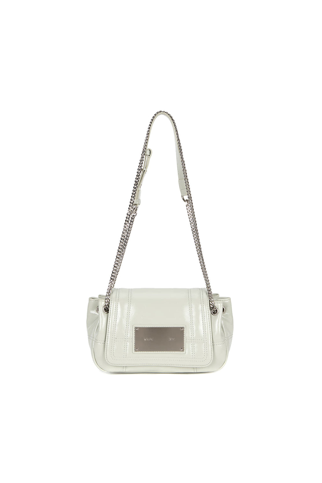 Matin Kim - Glossy Quilting Small Chain Bag (Light Grey) product image 1 | TRAB K-Fashion Australia