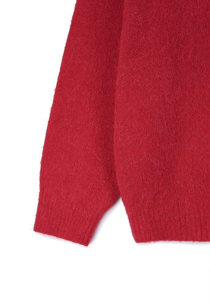 Art if acts - Mohair Round Neck Cardigan (Red) product image 10 | TRAB K-Fashion Australia