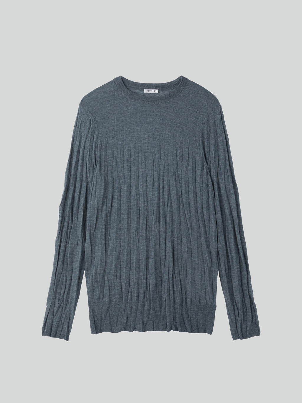 Recto - Crease Long Knit Top (Cool Grey) product image 4 | TRAB K-Fashion Australia