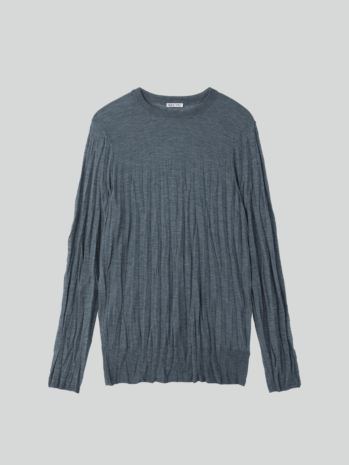 Recto - Crease Long Knit Top (Cool Grey) product image 4 | TRAB K-Fashion Australia