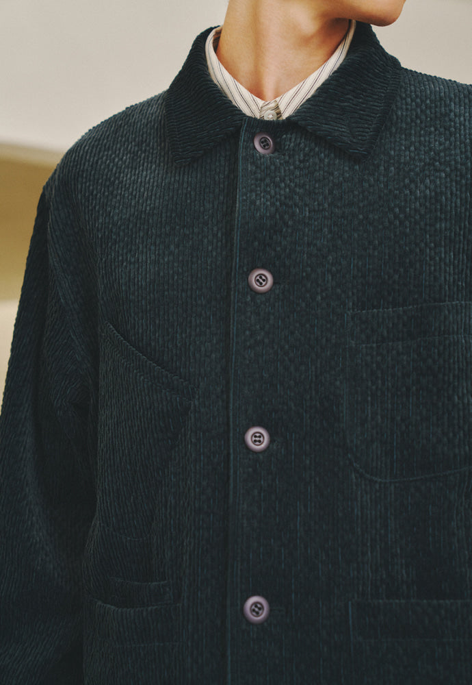 Art if acts - Corduroy French Work Jacket (Black Opal) product image 5 | TRAB K-Fashion Australia