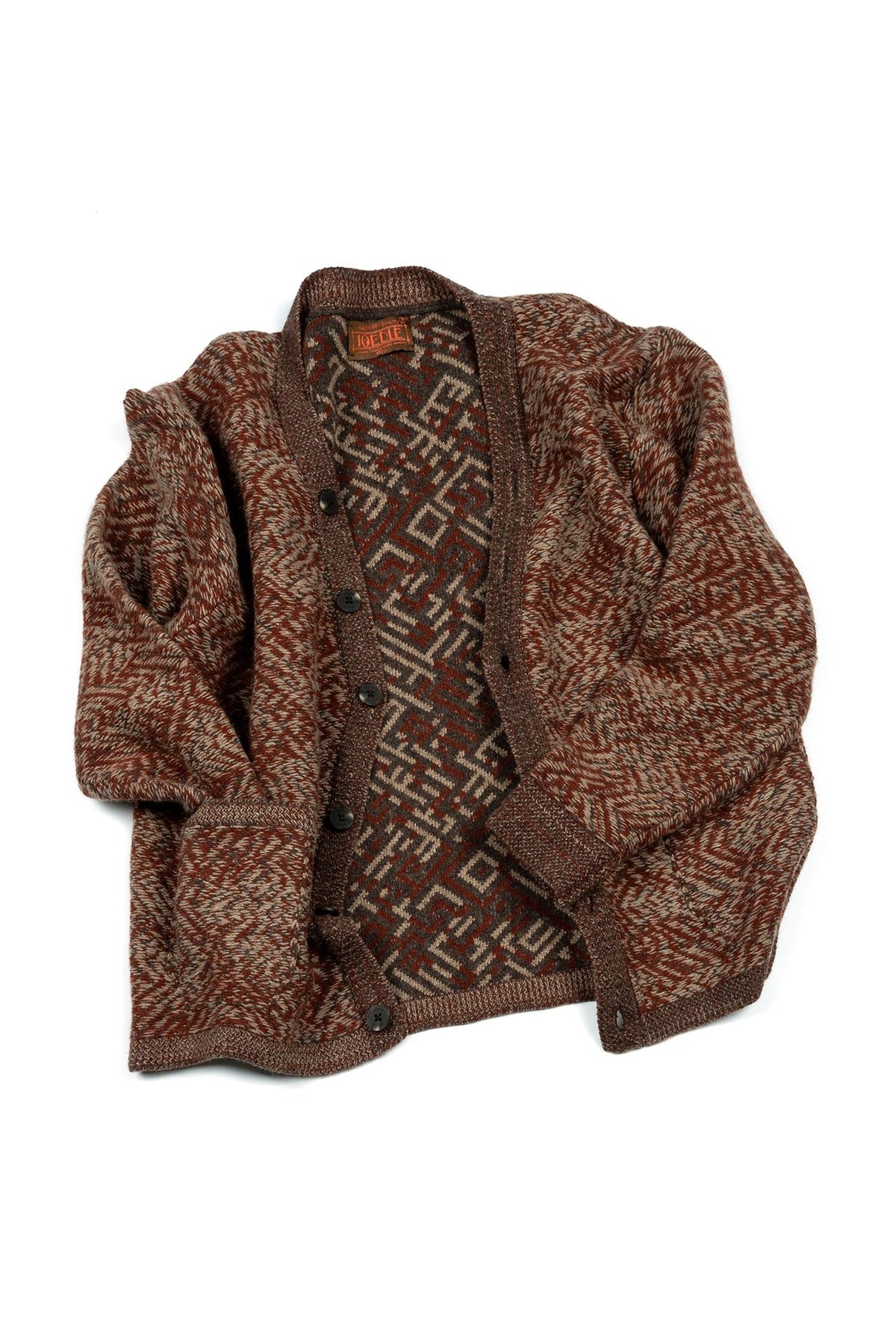 Ioedle - Maze Knit Cardigan (Red Brown) product image 1 | TRAB K-Fashion Australia