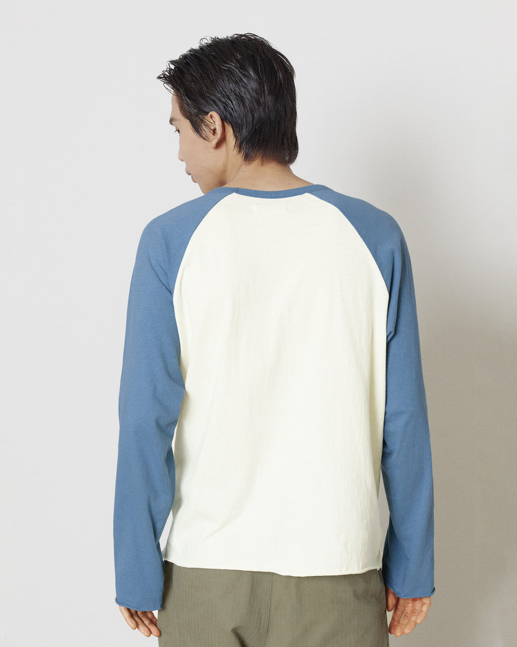 Brownyard - Cut Off Raglan Long Sleeve (Blue) product image 3 | TRAB K-Fashion Australia