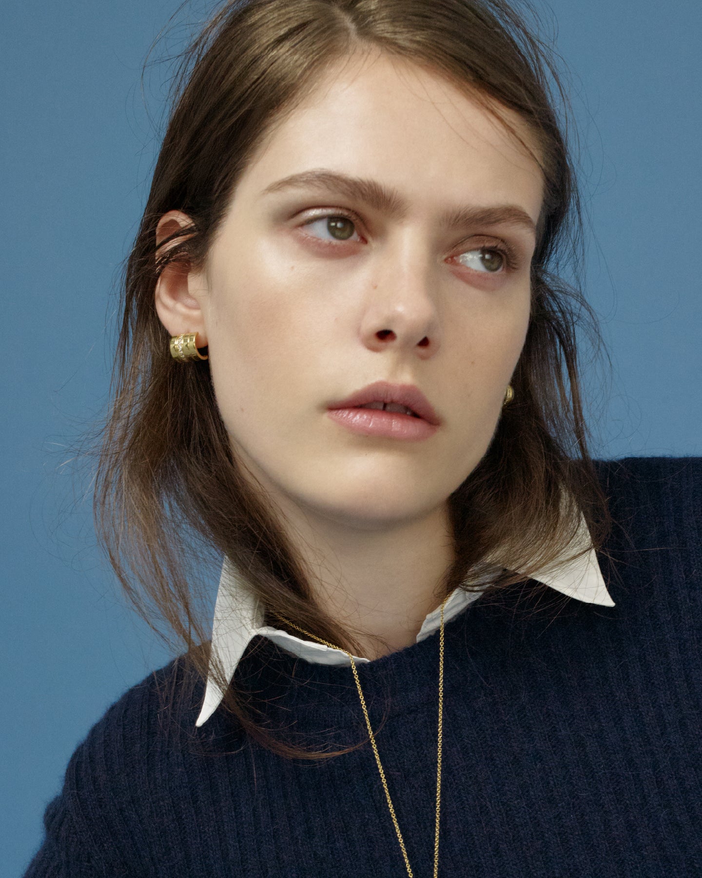 Numbering - Lined Square Pave Earrings #4114 product image 2 | TRAB K-Fashion Australia