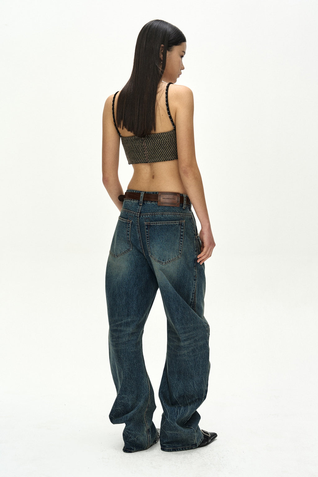 Andersson Bell - Hook And Eye Curved Jeans (Blue) product image 5 | TRAB K-Fashion Australia
