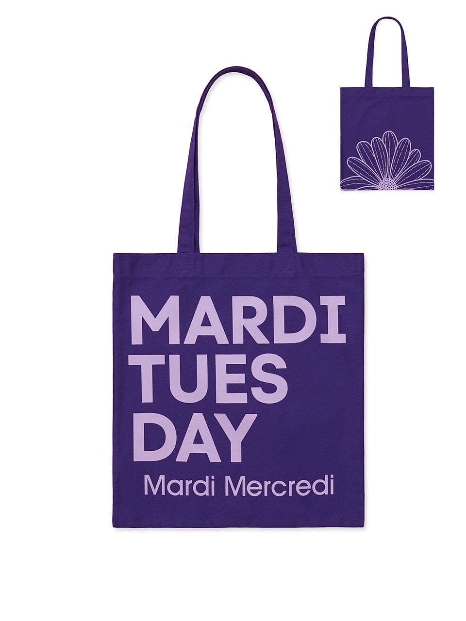 Mardi Mercredi - Canvas Bag Flower Du Mardi (Purple Lavender) product image 1 | TRAB K-Fashion Australia