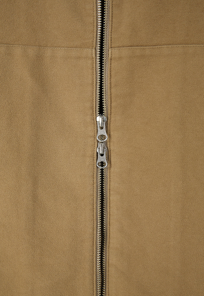 Tonywack - Garment-Washed Moleskin Zip Blouson Jacket (Washed Beige) product image 11 | TRAB K-Fashion Australia